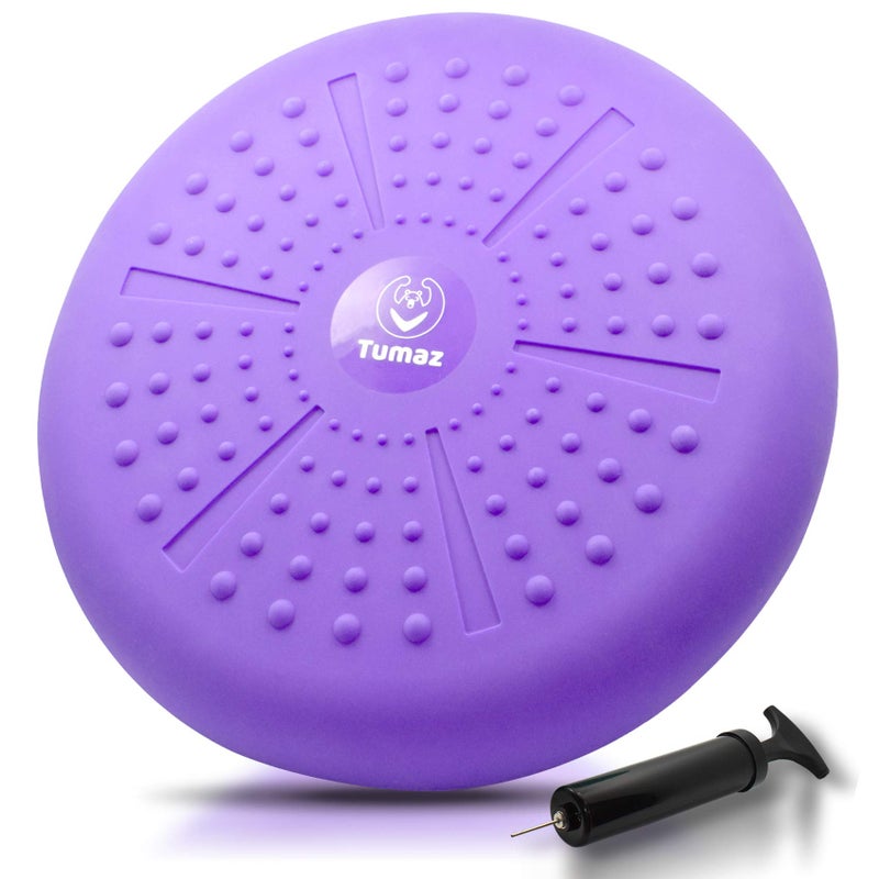 Tumaz Wobble Cushion - Wiggle Seat to Improve Sitting Posture & Stay Focused for Sensory Kids, Balance Disc to Relief Back Pain & Core Strength & Flexible Seating [Extra Thick, Pump Included] - Image 1